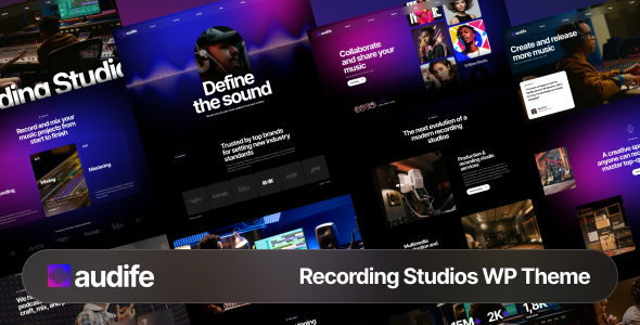 Audife – Recording Studios WordPress Theme - Entertainment WordPress