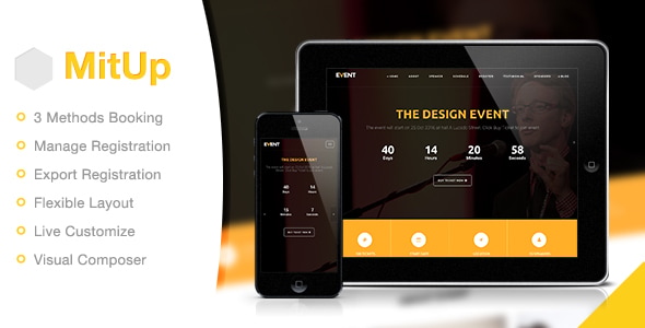MitUp - Event & Conference WordPress Theme - Events Entertainment