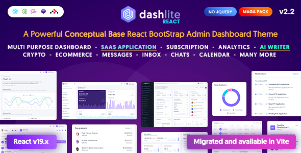 DashLite - React Admin Dashboard Template - Admin Templates Site Templates
