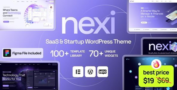 Nexi - SaaS & Technology WordPress Theme - Technology WordPress
