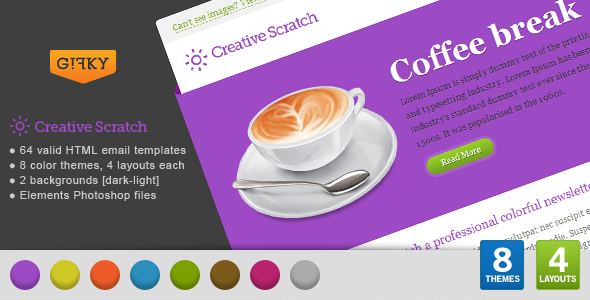 Creative Scratch Email Template - Email Templates Marketing