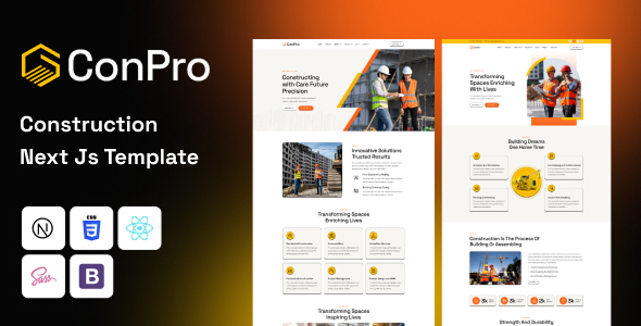 ConPro - Construction React Next Js Template - Business Corporate