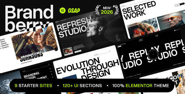 Brandberry – Creative Elementor WordPress Theme - Portfolio Creative