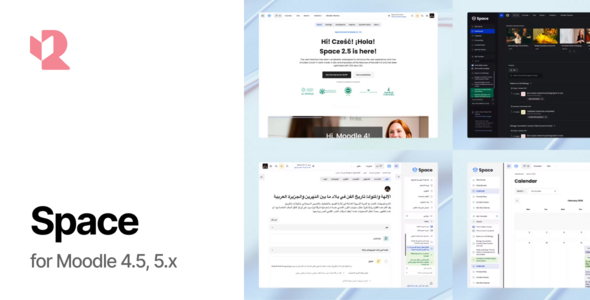 Space – Modern Responsive Moodle Theme for Online Learning Platforms - Moodle CMS Themes