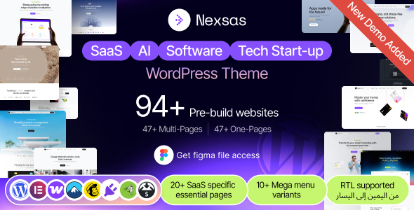 Nexsas | SaaS & AI Startup WordPress Theme - Technology WordPress