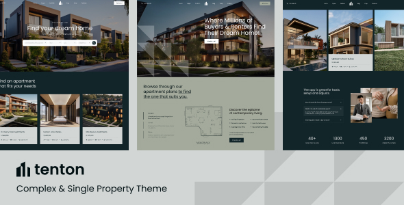 Tenton - Complex & Single WordPress Property Theme - Real Estate WordPress
