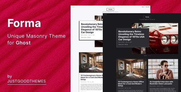 Forma - Unique Masonry Theme for Ghost - Ghost Themes Blogging