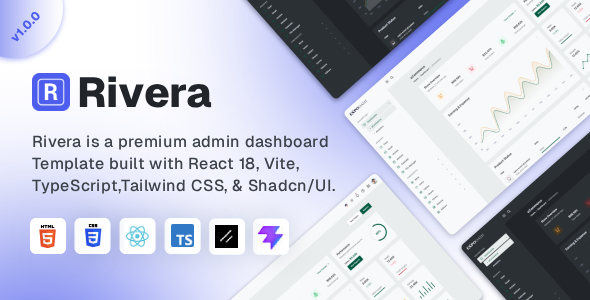Rivera — Multipurpose React Admin Dashboard Template - Admin Templates Site Templates