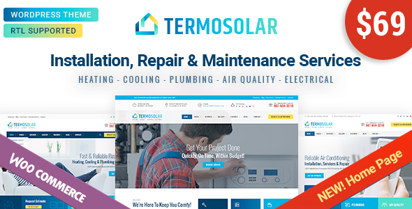 Termosolar - Maintenance Services WordPress Theme - Business Corporate