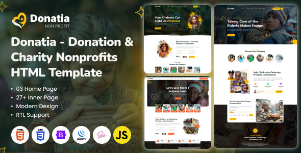 Donatia - Donation & Charity Nonprofit HTML Template