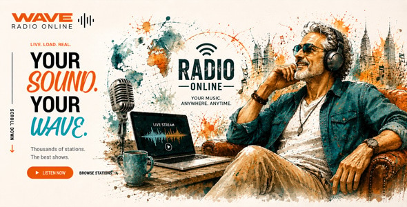 Avava - Online Radio Station HTML Template