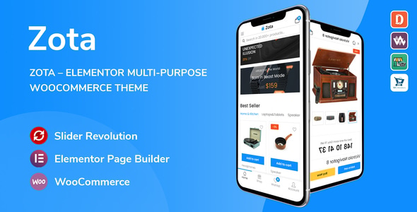 Zota - Elementor Multi-Purpose WooCommerce Theme - WooCommerce eCommerce