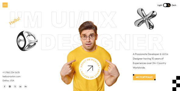 Personal Portfolio HTML 5 Template - John Roxton