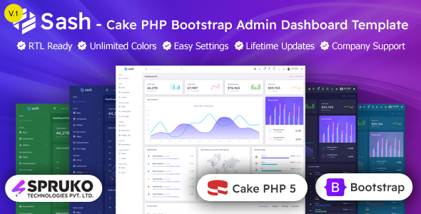 Sash – CakePHP Admin & Dashboard Template - Admin Templates Site Templates