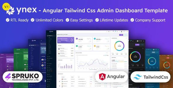 Ynex - Tailwind CSS Angular Admin Template - Admin Templates Site Templates