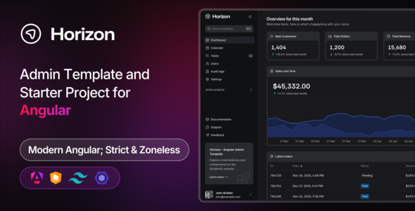 Horizon - Angular Admin Template - Admin Templates Site Templates