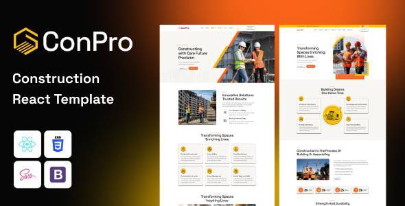 ConPro – Construction & Building React Template - Business Corporate