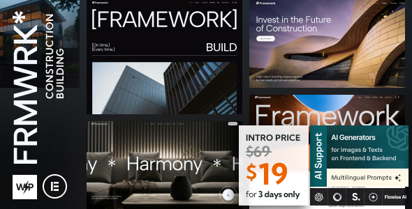 Framework - Construction & Building Elementor WordPress Theme - Retail WordPress