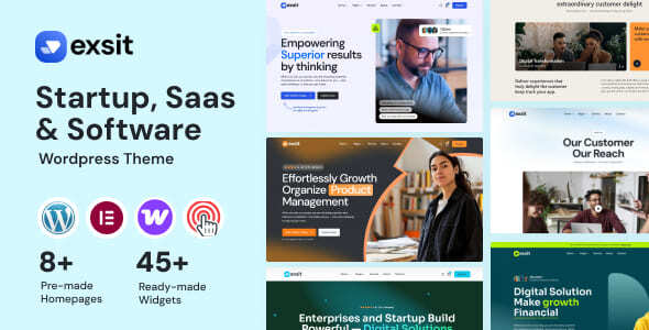 Exsit - Software, SaaS & Startup WordPress Theme - Technology WordPress