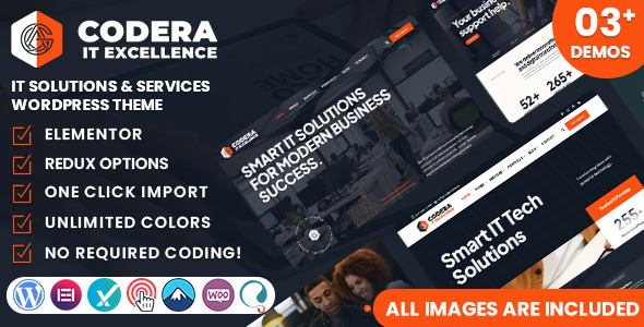 Codera - IT Solutions & Services WordPress Theme - Software Technology