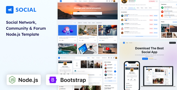 Social - Nodejs Network & Community Template - Miscellaneous Site Templates
