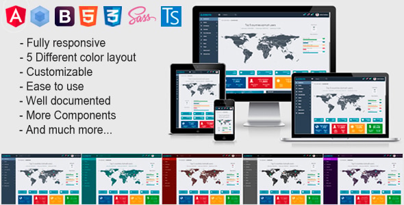 Azimuth - Angular 22 Admin Template with Bootstrap 4 - Admin Templates Site Templates