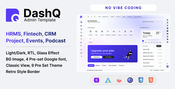 DashQ - Bootstrap HTML Admin Dashboard Template - Admin Templates Site Templates