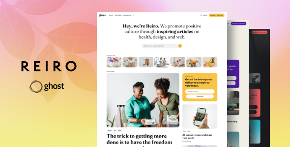 Reiro - Multipurpose Ghost Blog Theme - Ghost Themes Blogging