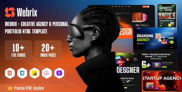 Webrix β Creative Agency & Personal Portfolio HTML Template