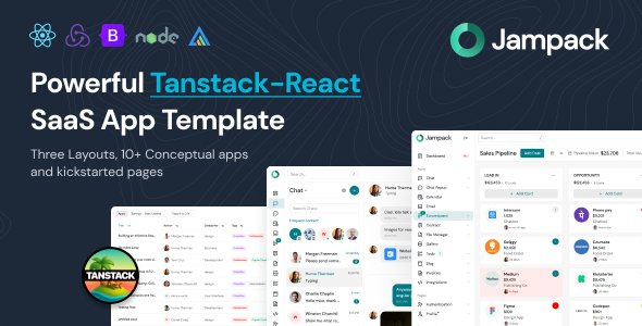 Jampack - Powerful TanStack-React SaaS App Template - Admin Templates Site Templates