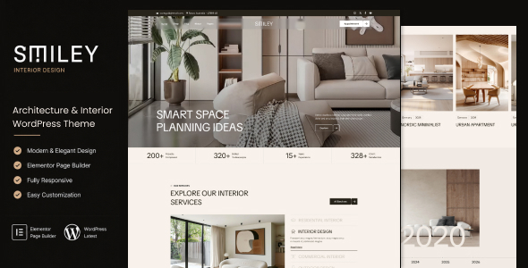 Smiley - Architecture & Interior WordPress Theme - Real Estate WordPress