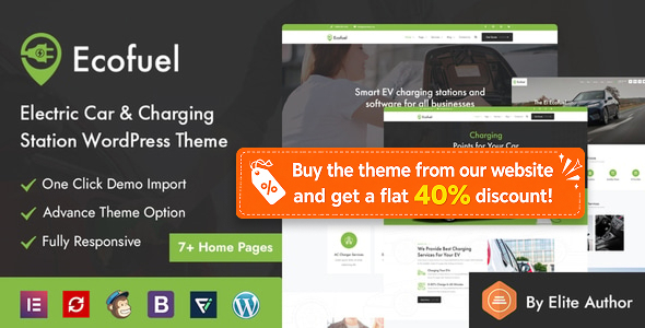 Ecofuel - Electric Car & Charging Station WordPress Theme - Technology WordPress