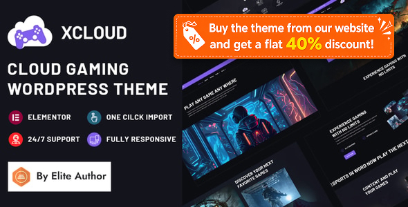 Xcloud - Cloud Gaming WordPress Theme - Entertainment WordPress