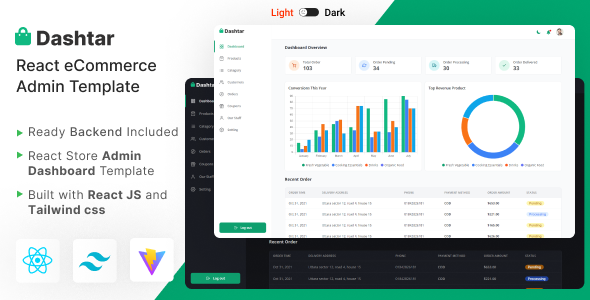 Dashtar - React eCommerce Admin Template - Admin Templates Site Templates