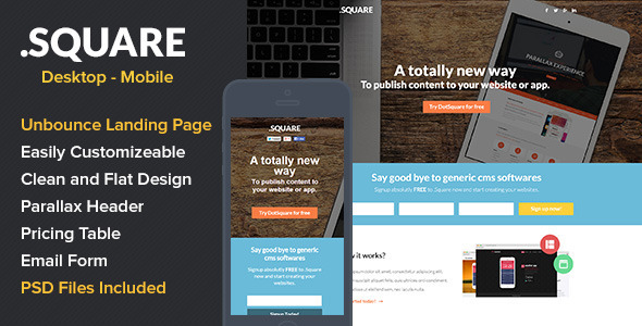 DotSquare App Landing Page - Unbounce Landing Pages Marketing