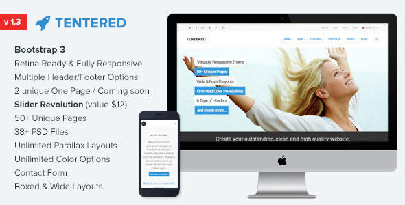 Tentered - MultiPurpose HTML5 Template - Portfolio Creative