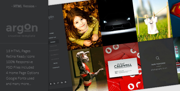 Argon - Creative HTML5 template - Creative Site Templates