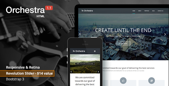 Orchestra - Responsive HTML template - Site Templates