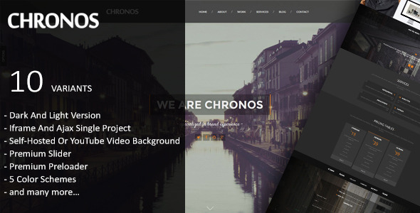 Chronos - Parallax One Page HTML Template - Creative Site Templates