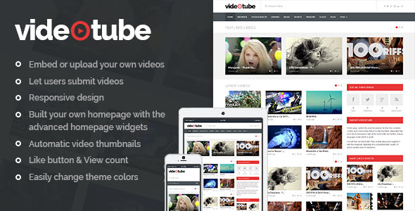 VideoTube - Responsive Video WordPress Theme - Blog / Magazine WordPress