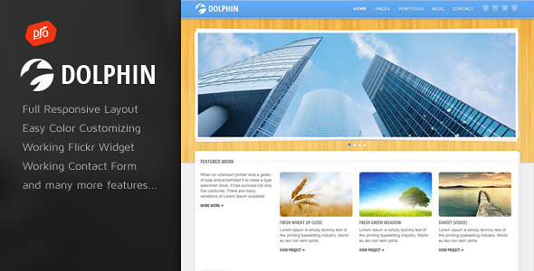 Dolphin - Responsive HTML Template - Portfolio Creative