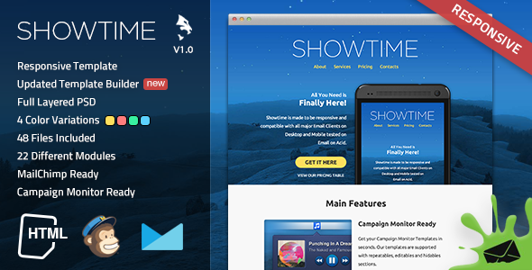 Showtime Responsive Email Template - Miscellaneous Email Templates