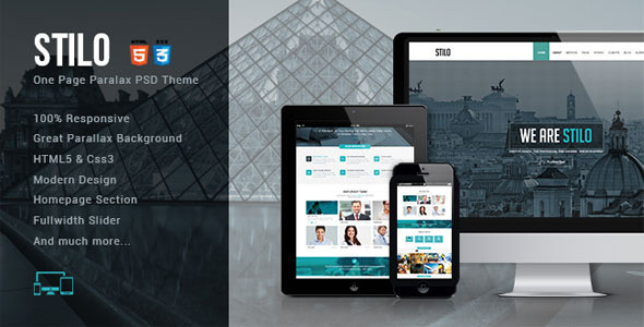 Stilo - One Page HTML5 Template - Creative Site Templates