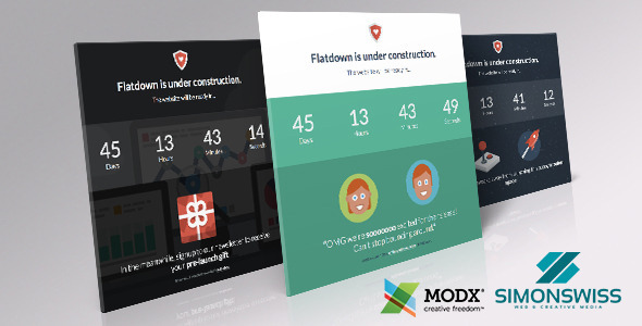 Flatdown - Coming Soon MODX Theme - MODX Themes CMS Themes