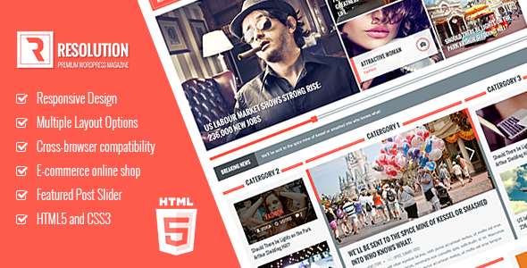 Resolution Responsive HTML5 template - Site Templates