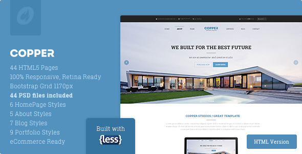 Copper - Multipurpose Responsive HTML5 Template - Corporate Site Templates