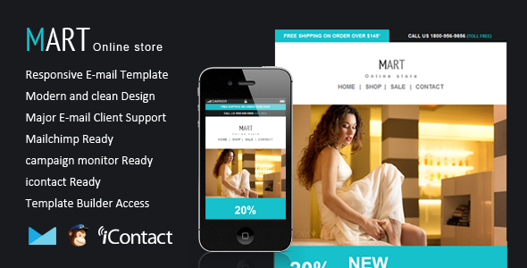 Mart - Responsive Email + Themebuilder Access - Email Templates Marketing