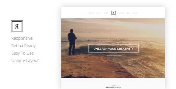 RIVAL Creative One Page Template - Creative Site Templates