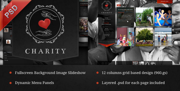 Charity PSD Template - Creative Photoshop