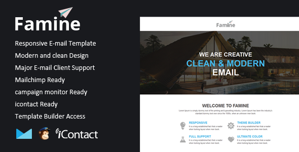 Famine - Responsive Email + Themebuilder Access - Email Templates Marketing